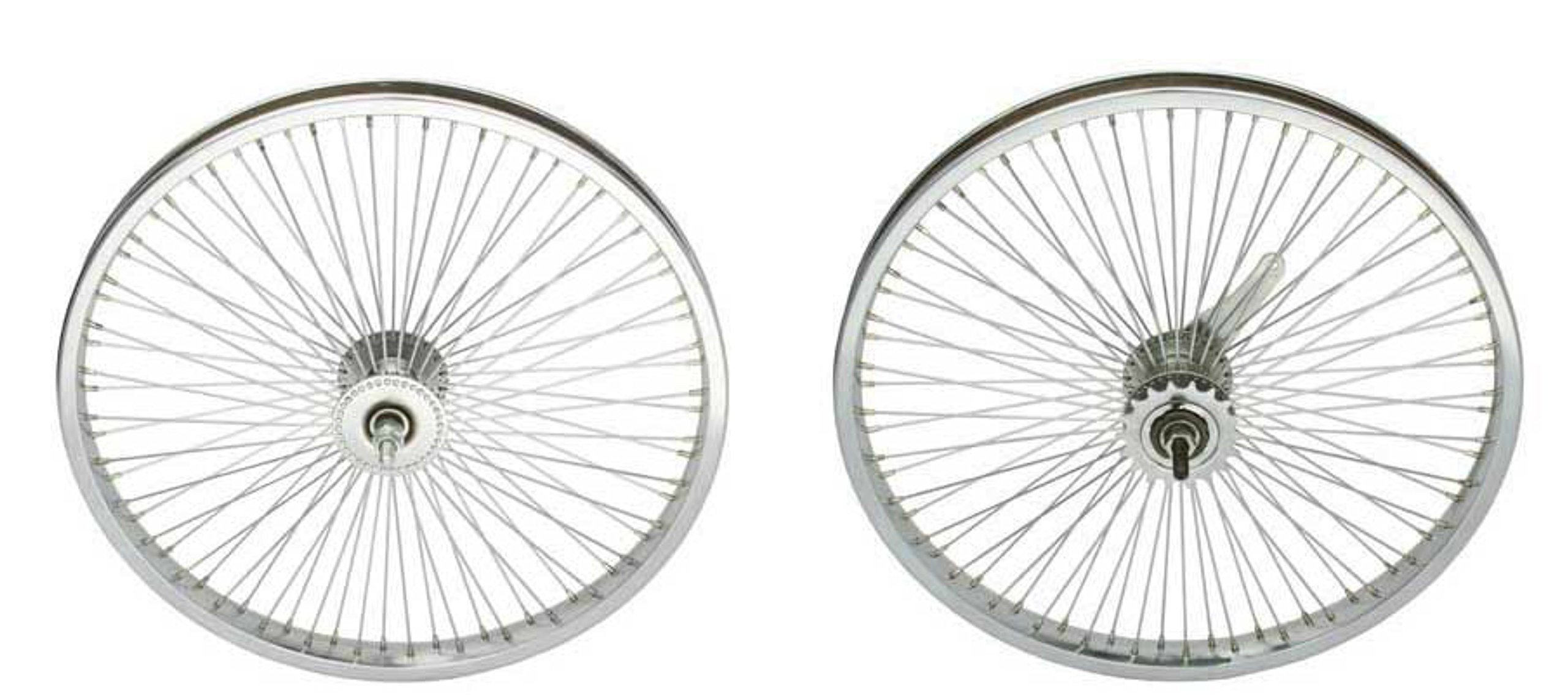 72720インチ 多スポークデザインホイール Amazon | クロム 20インチ 72スポークホイールセット 前後コースター